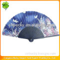 Vivid flower hand held personal manual hand fan for gift or souvenir